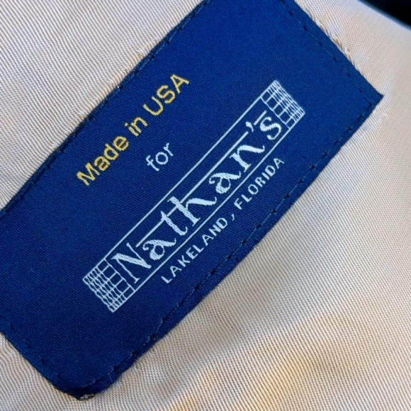 HART SCHAFFNER MARX for NATHAN'S (LAKELAND) MEN'S LUXURY CHEK/PLAID BLA ZER (US) - Picture 11 of 17